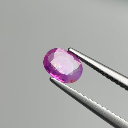 0.58 ct Natural Pink Milky Sapphire Vietnam. Cushion Shape.