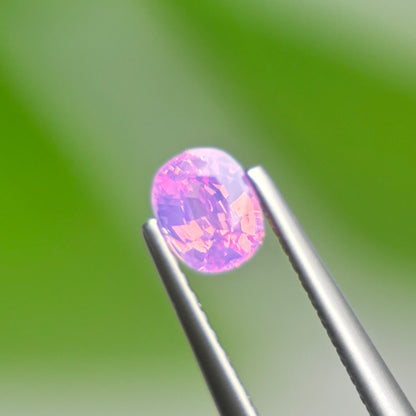 0.54 ct Natural Pink Milky Sapphire Vietnam. Cushion Shape. Unheat.