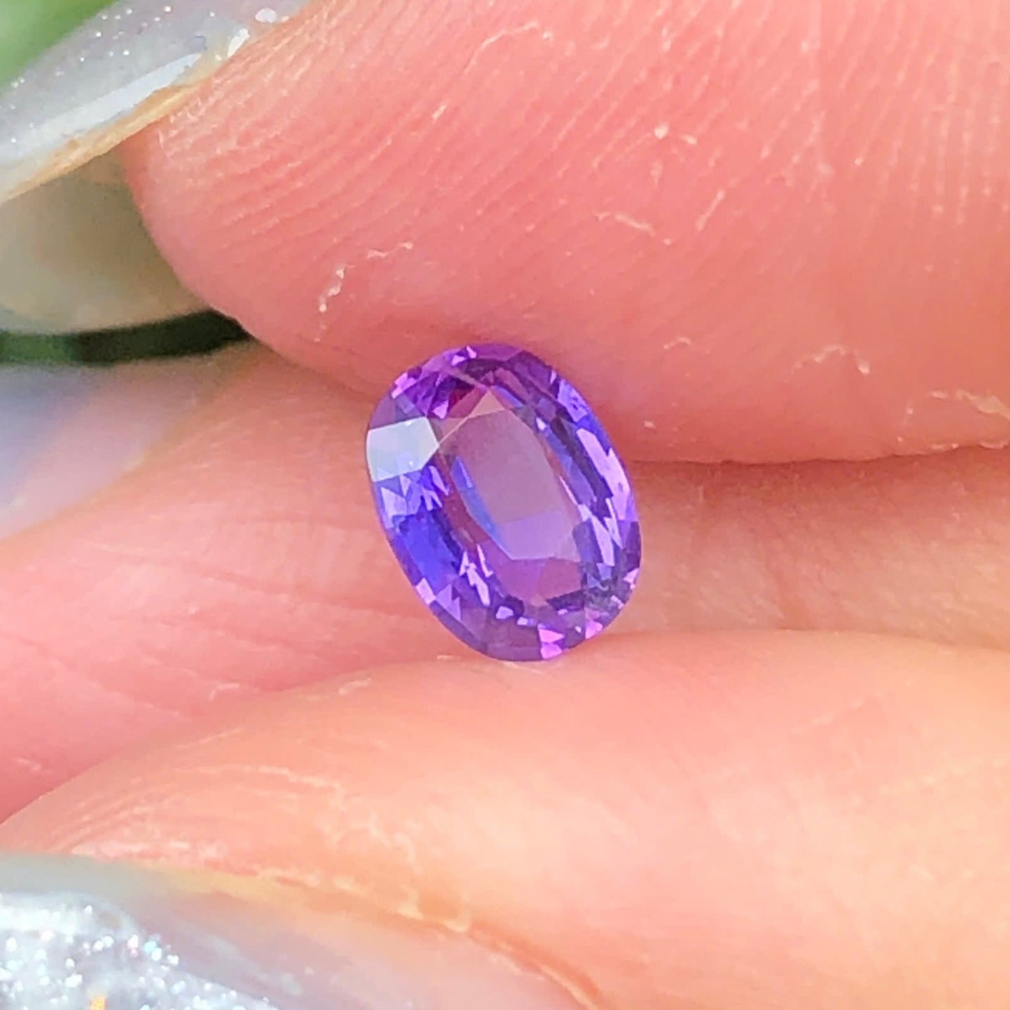 0,46ct Natural Purple Sapphire Vietnam. Cushion Shape. No Treatment Sapphire Luc Yen.
