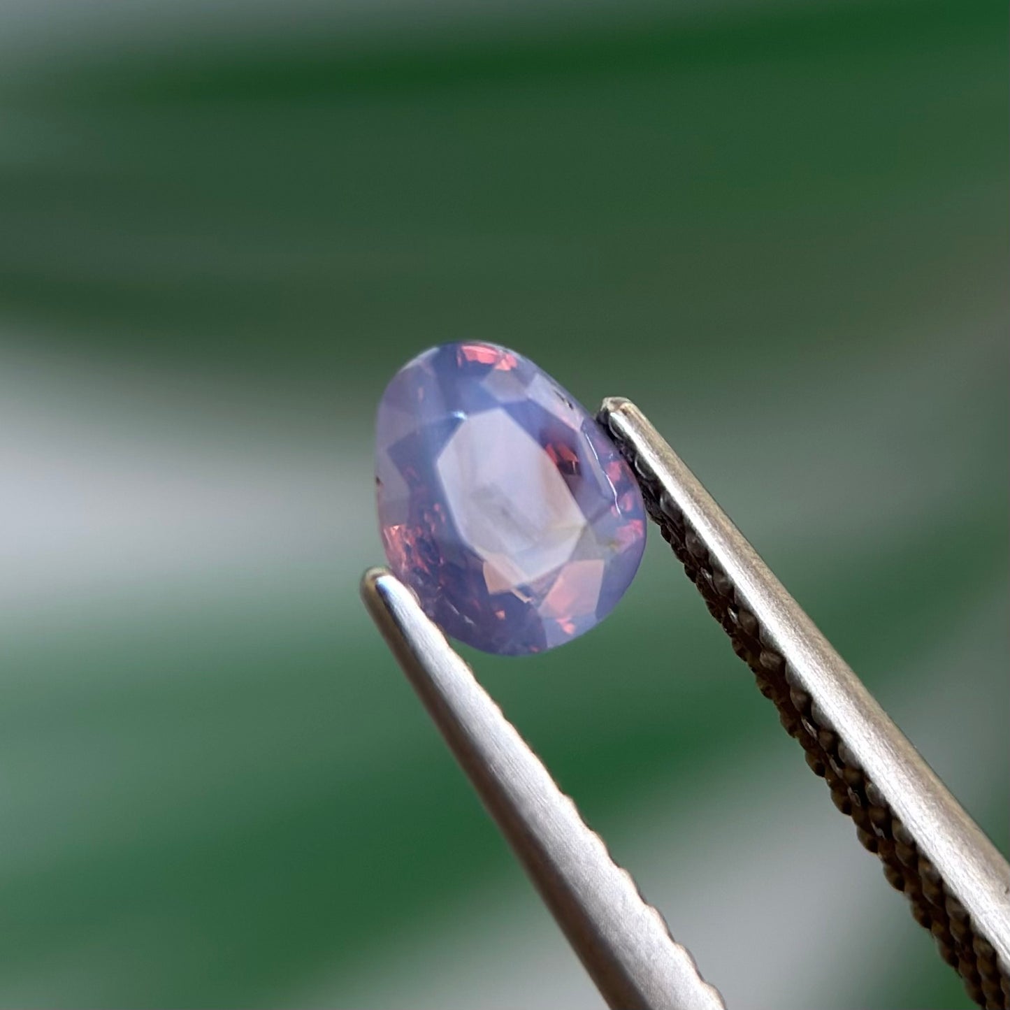 0.73 ct Natural Pinkish Prurple Milky Sapphire Vietnam. Cushion Shape. No Treatment.