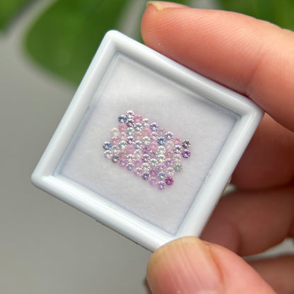 1,0ct/59Pcs Natural Sapphire Vietnam, Round Shape, C1 Quality, No Treatment Sapphire Luc Yen.