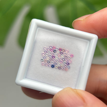 1,0ct/57Pcs Natural Sapphire Vietnam, Round Shape, C1 Quality, No Treament Sapphire Luc Yen.