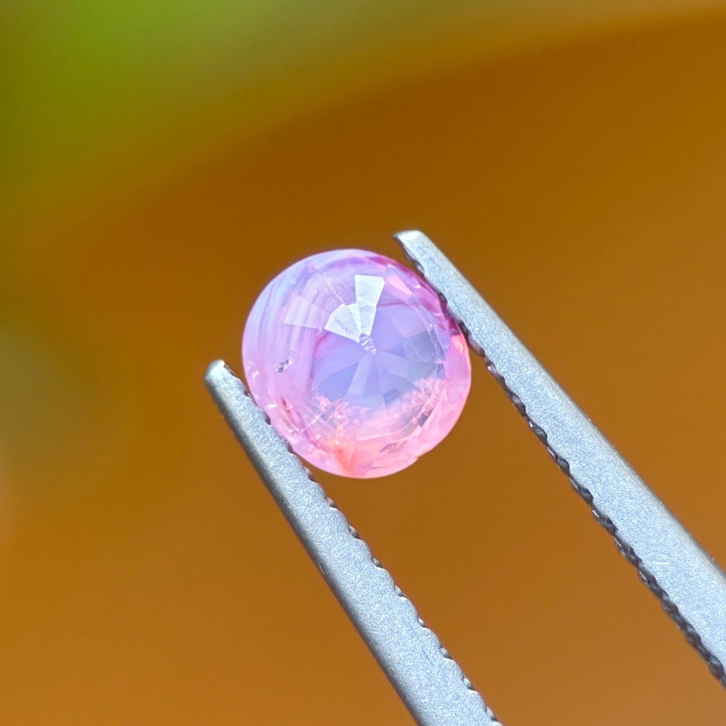 0.60 ct Natural Pink Milky Sapphire Vietnam. Oval Shape. No Treatment.