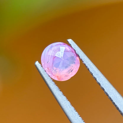 0.60 ct Natural Pink Milky Sapphire Vietnam. Oval Shape. No Treatment.