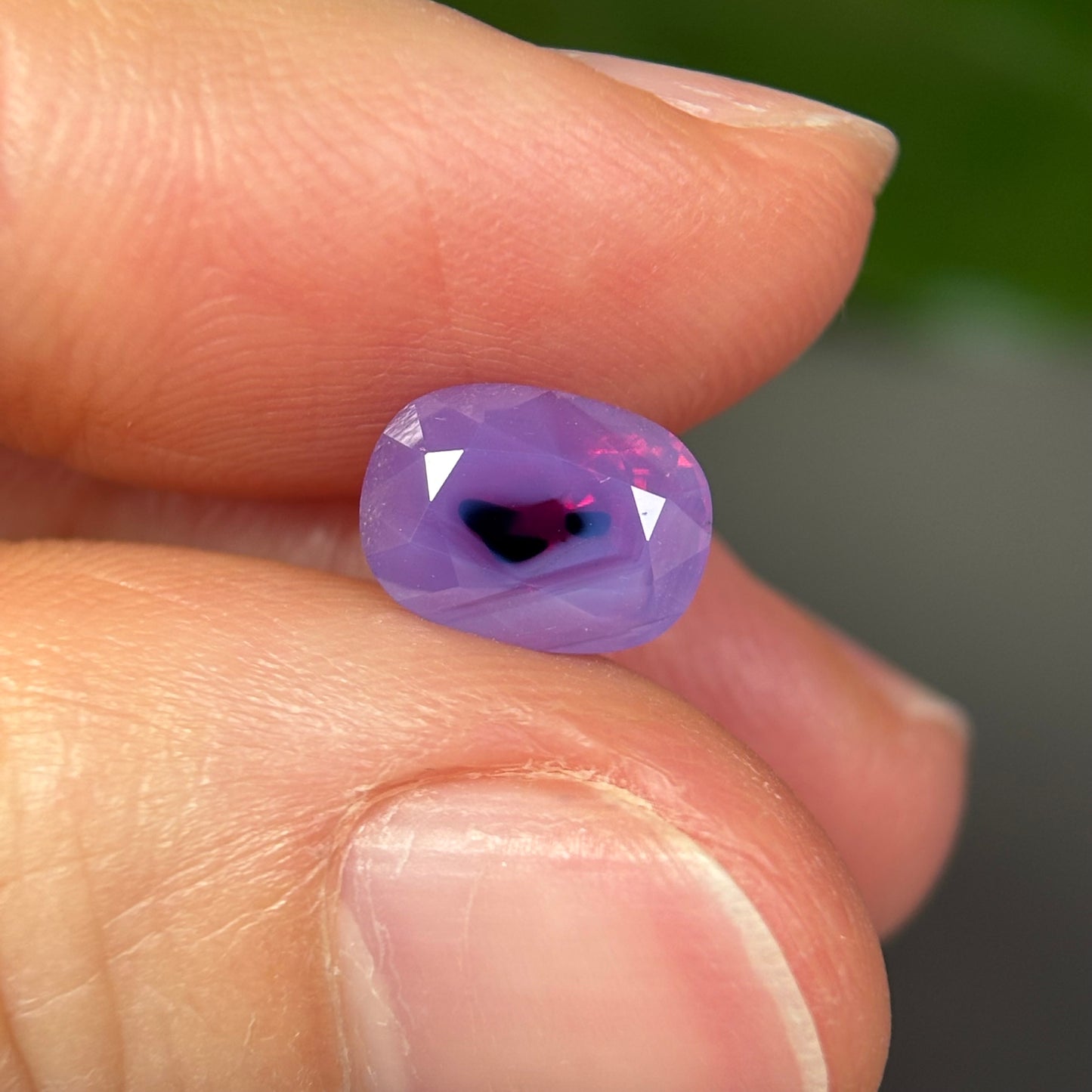 2.35ct Natural Purple Milky Sapphire Vietnam, No Treatment, Special Bird In The Stone