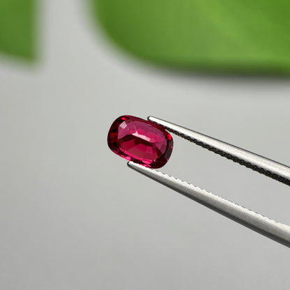1.66 ct Natural Brownish Red Spinel Vietnam. Cushion Shape. No Treatment.