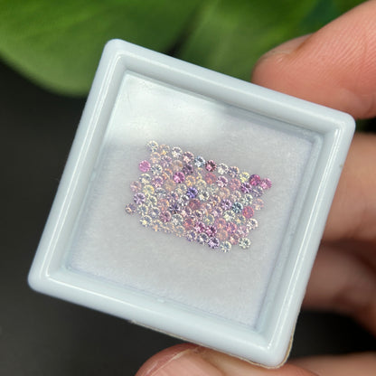 1,0ct/ 82Pcs Natural Sapphire Vietnam, Round Shape, C1 Quality, No Treatment Sapphire Luc Yen.