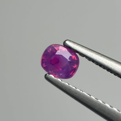 0.25 ct Natural Pinkish Purple Milky Sapphire Vietnam. Cushion Shape.