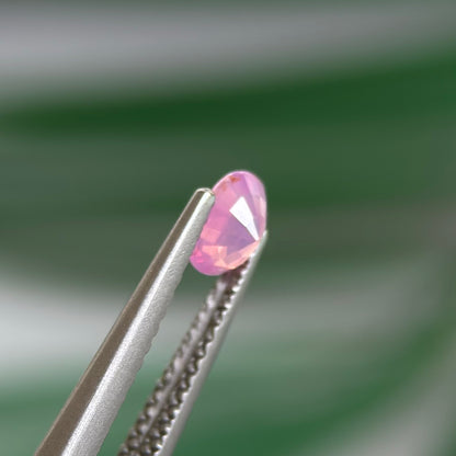 0.45 ct Natural Pink Milky Sapphire Vietnam. Oval Shape. No Treatment.