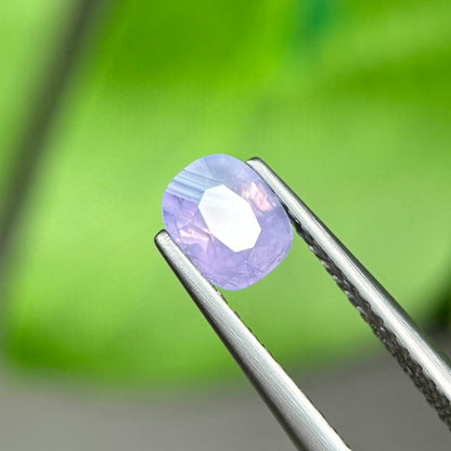 0,86ct Natural Purple Milky Sapphire Vietnam. Cushion Shape. No Treatment Milky Sapphire Luc Yen.
