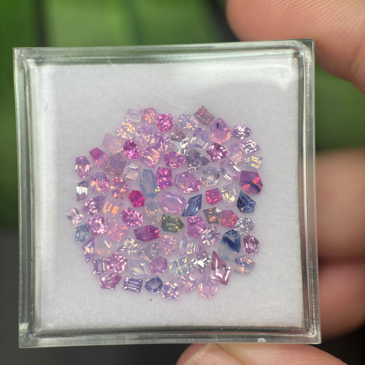 8,0ct/75Pcs Natural Milky Sapphire Vietnam. Freeform. No Treatment Milky Sapphire Luc Yen.