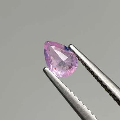 0.43 ct Natural Lite Pink Milky Sapphire Vietnam. Pear Shape.