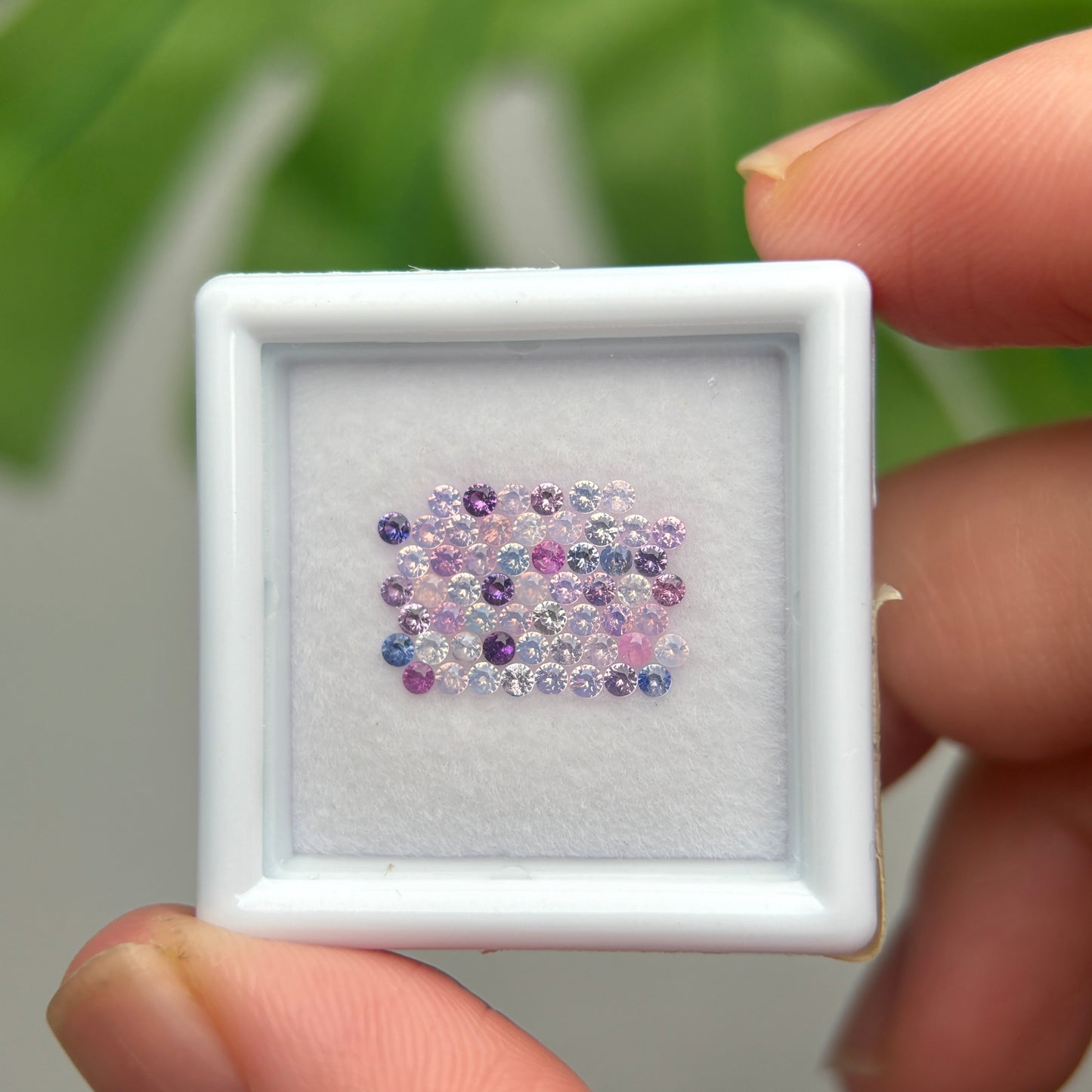 1,0ct/57Pcs Natural Sapphire Vietnam, Round Shape, C1 Quality, No Treatment Sapphire Luc Yen.