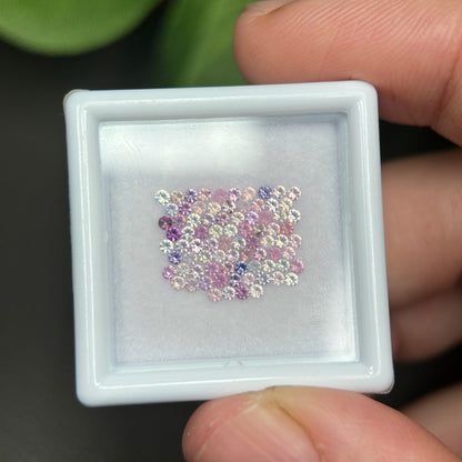 1,0ct/ 80Pcs Natural Sapphire Vietnam, Round Shape, C1 Quality, No Treatment Sapphire Luc Yen.