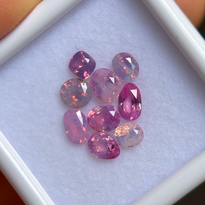 2.09 ct/ 9Pcs Natural Milky Sapphire Viet Nam. A Quality. No treatment.