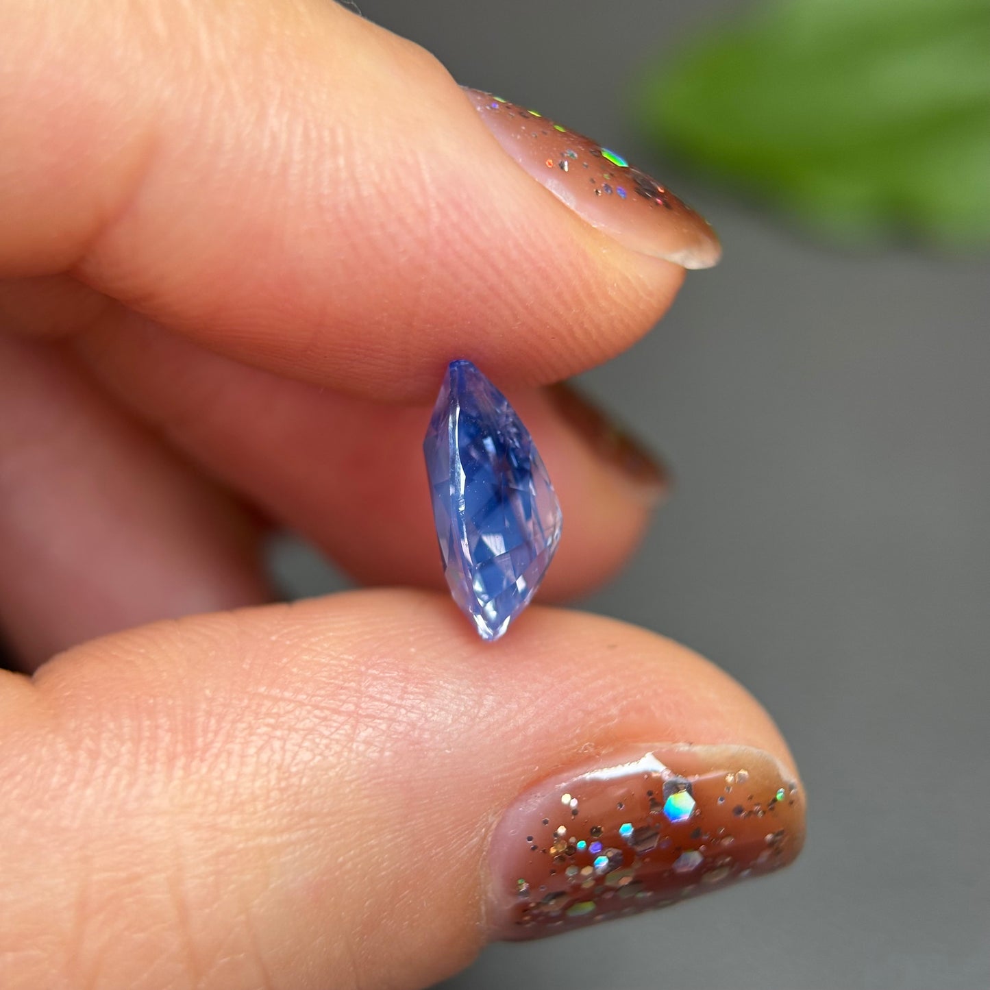 2.3ct Natural Whitish Blue Sapphire Vietnam.