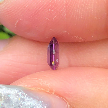 0,47ct Natural Purple Sapphire Vietnam. Emerald Shape. No Treatment Sapphire Luc Yen.