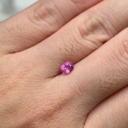 0,66ct Natural Pink Milky Sapphire Vietnam. Cushion Shape. No Treatment Milky Sapphire Luc Yen.