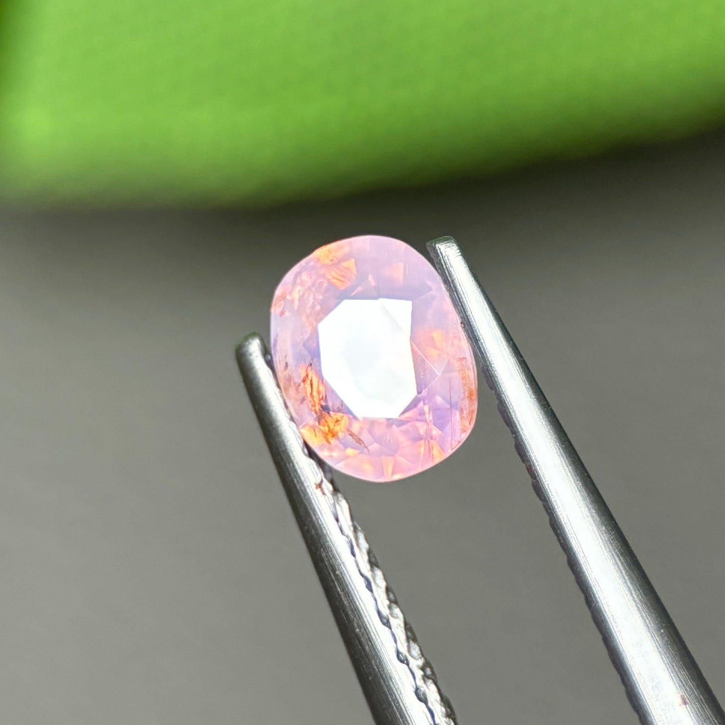 0,48ct Natural Pink Milky Sapphire Vietnam. Cushion Shape. No Treatment Milky Sapphire Luc Yen.