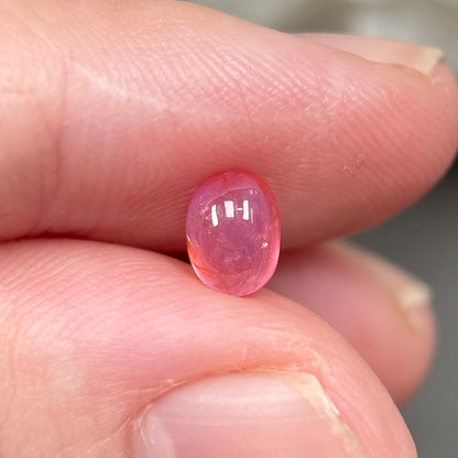 1,28ct Natural Pinkish Orange Milky Cacbochon Sapphire Viet Nam. No Treatment Sapphire Luc Yen.