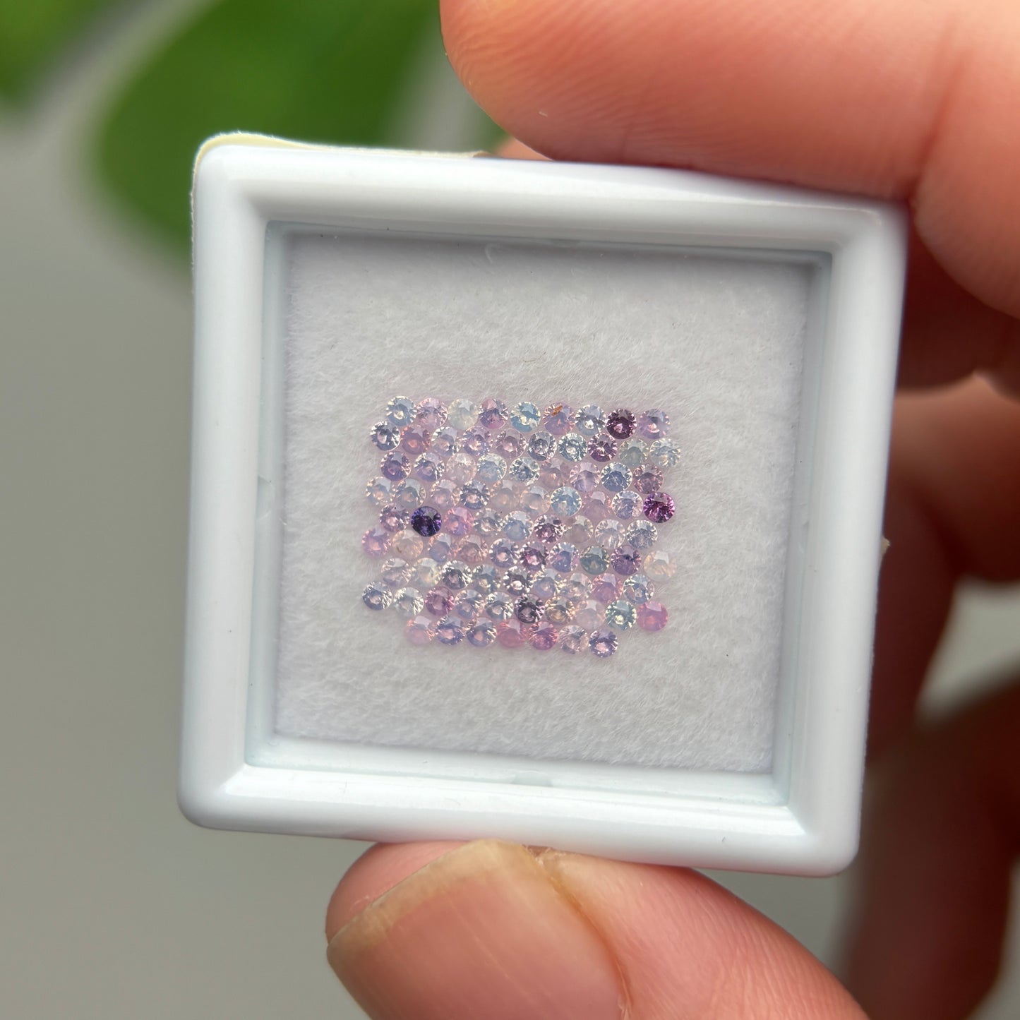 1,0ct/83Pcs Natural Sapphire Vietnam, Round Shape, C1 Quality, No Treatment Sapphire Luc Yen.