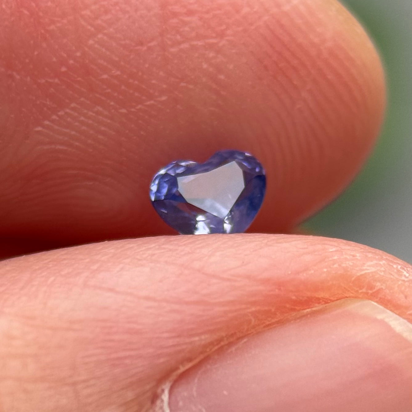 0.38 ct Natural Purple Milky Sapphire Vietnam. Heart Shape. No Treatment.