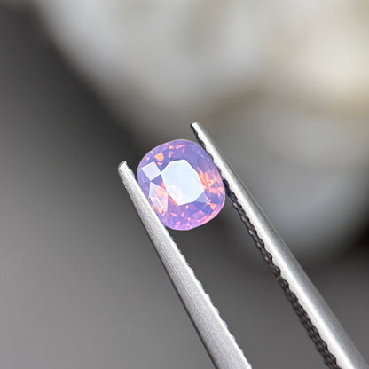 0,55ct Natural Pinkish Purple Milky Sapphire Vietnam. Cushion Shape. No Treatment Milky Sapphire Luc Yen.
