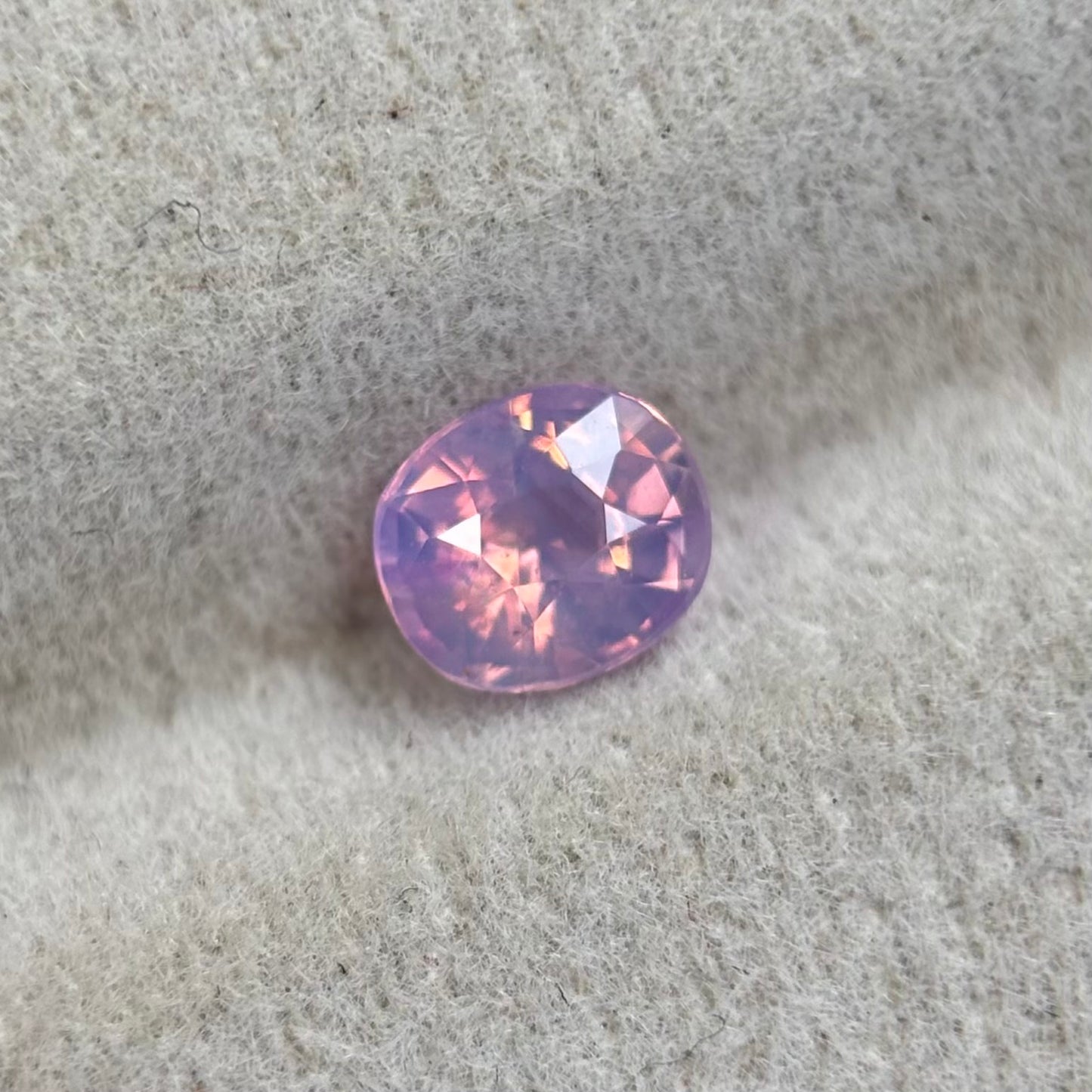 0.56 ct Natural Pink Milky Sapphire Vietnam. Cushion Shape. No Treatment.