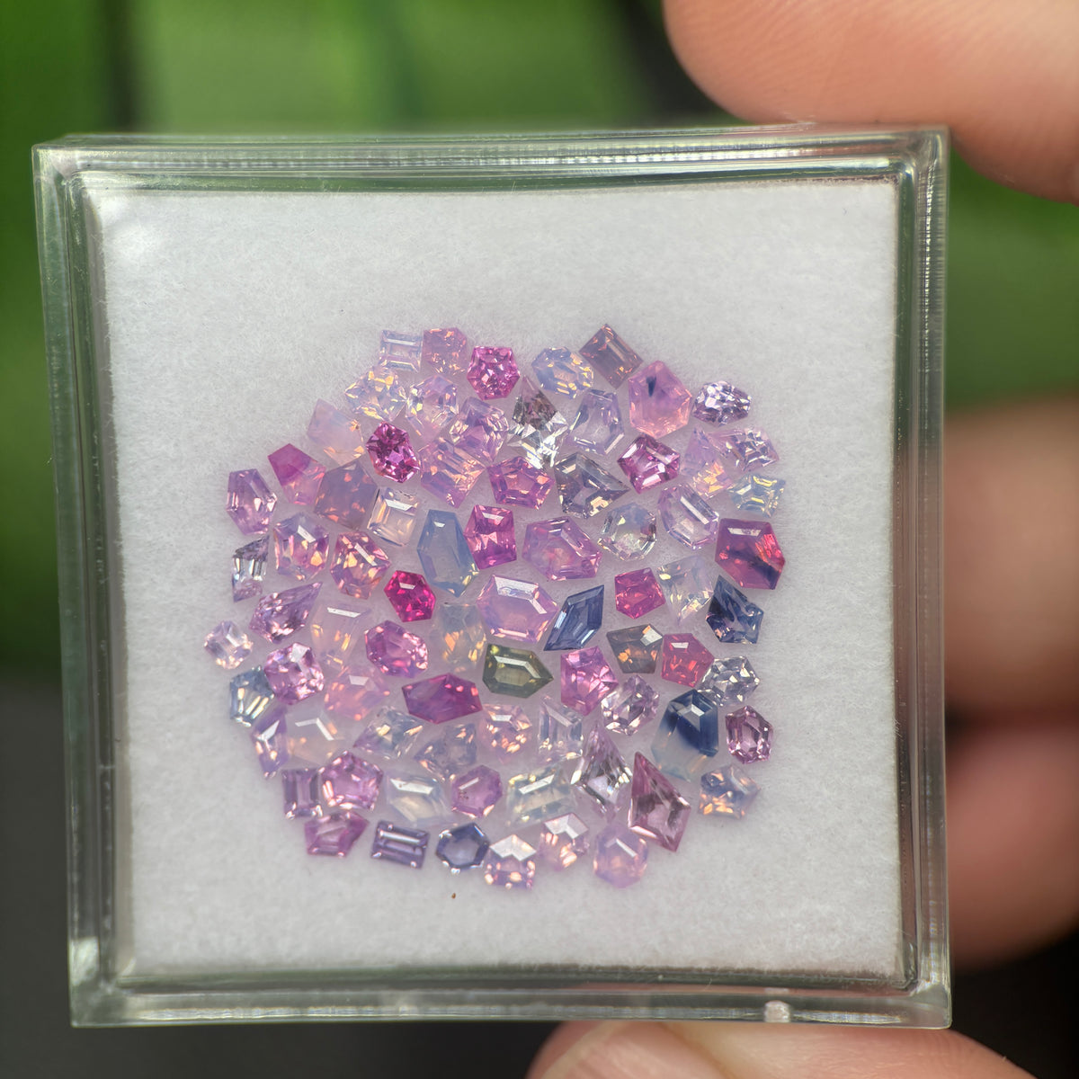 8,0ct/75Pcs Natural Milky Sapphire Vietnam. Freeform. No Treatment Milky Sapphire Luc Yen.