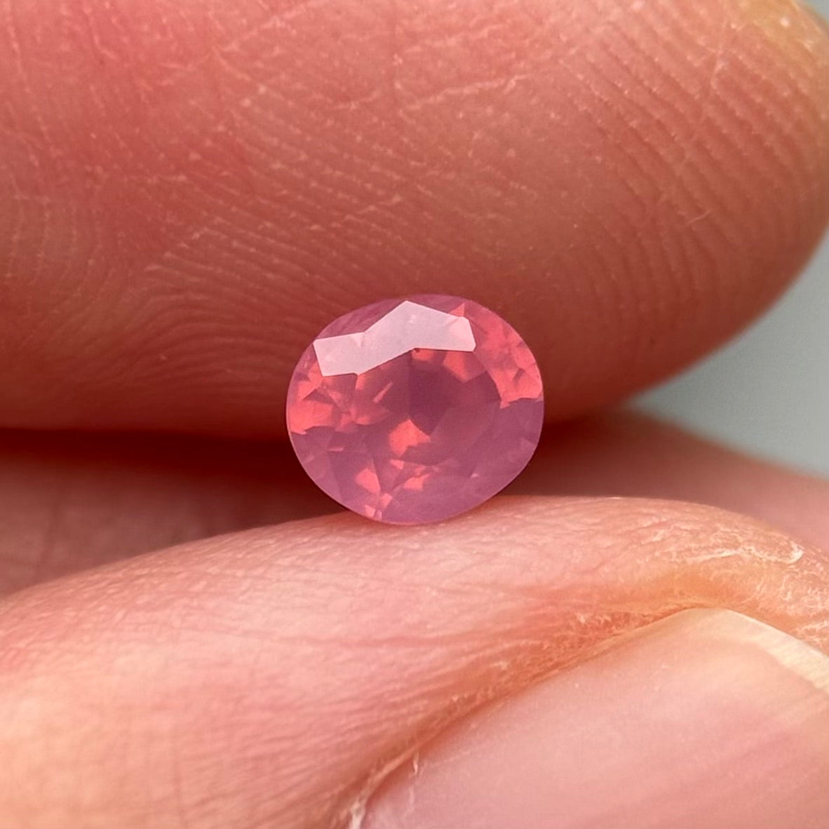 0.53 ct Natural Pink Milky Sapphire Vietnam. Oval Shape. No Treatment.