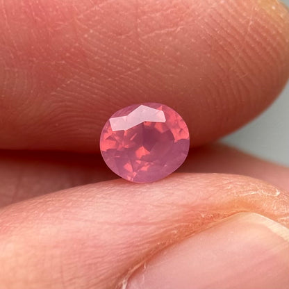 0.53 ct Natural Pink Milky Sapphire Vietnam. Oval Shape. No Treatment.