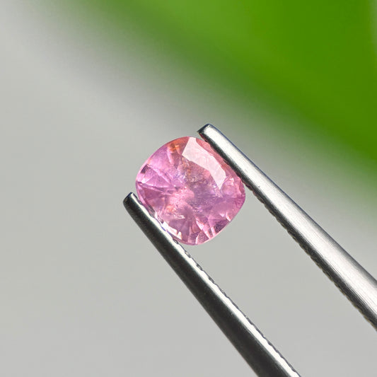 0.61 ct Natural Pink Milky Sapphire Vietnam. Cushion Shape.