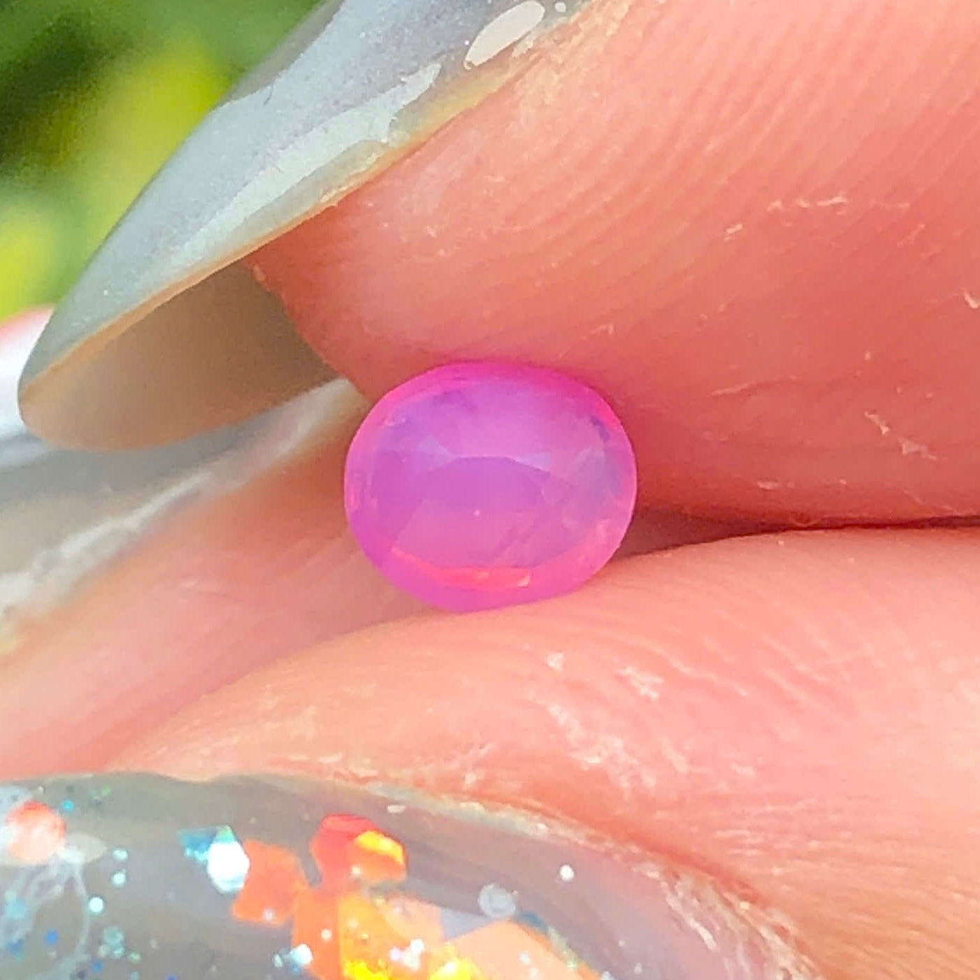 0,33ct Natural Pink Milky Sapphire Vietnam. Cushion Shape. No Treatment Milky Sapphire Luc Yen.