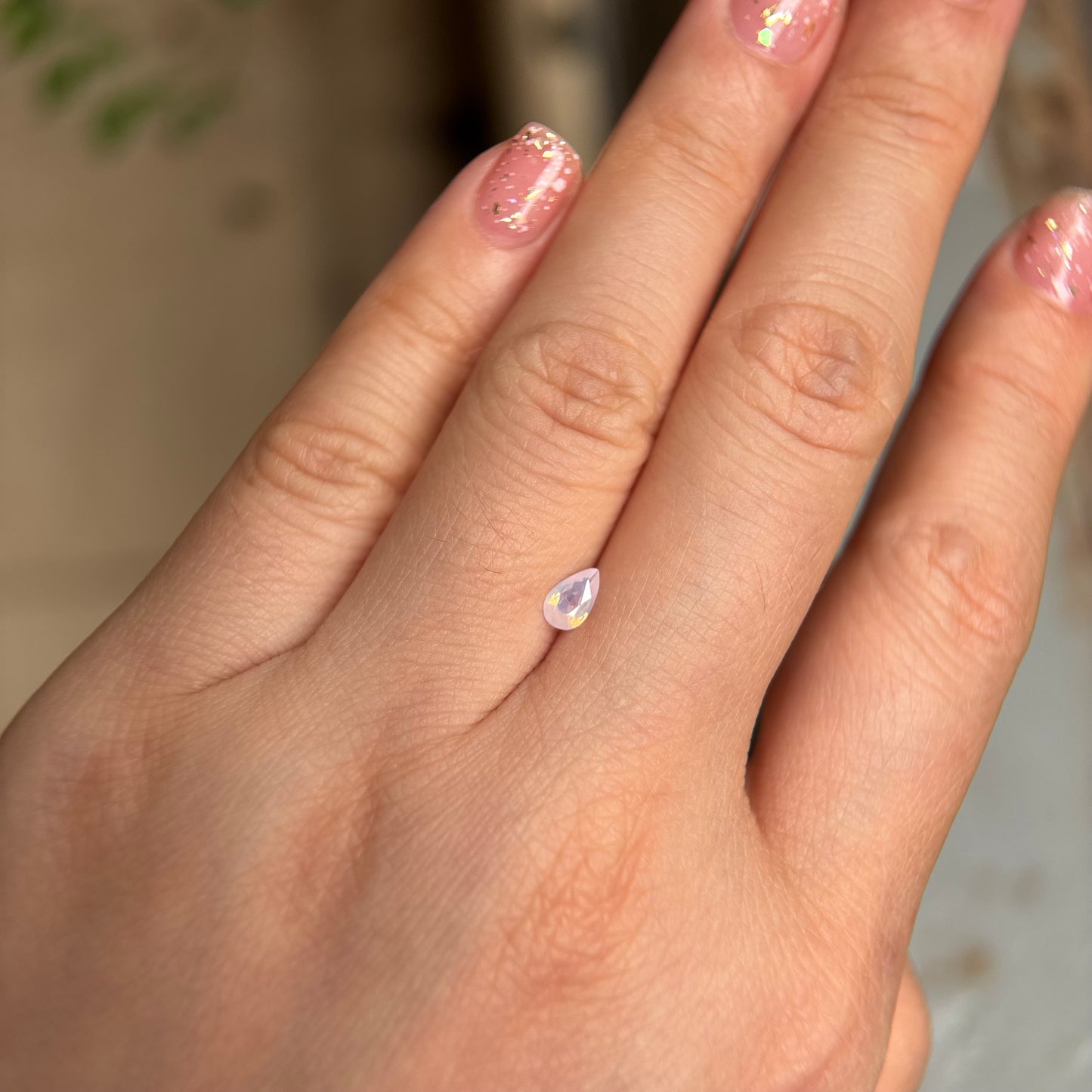 0.28ct Natural White Milky Sapphire Vietnam.
