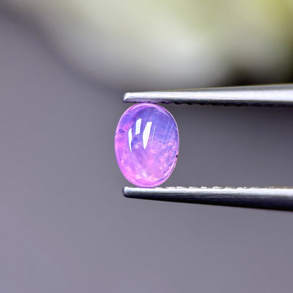0.63ct Natural Purplish Pink Cacbochon Sapphire Viet Nam. No treatment.