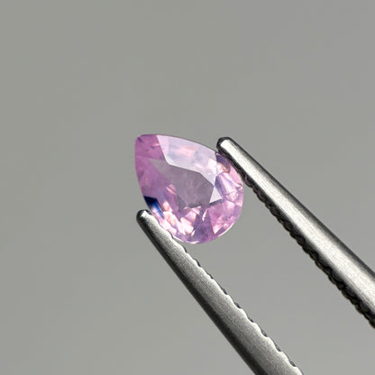 0.43 ct Natural Lite Pink Milky Sapphire Vietnam. Pear Shape.
