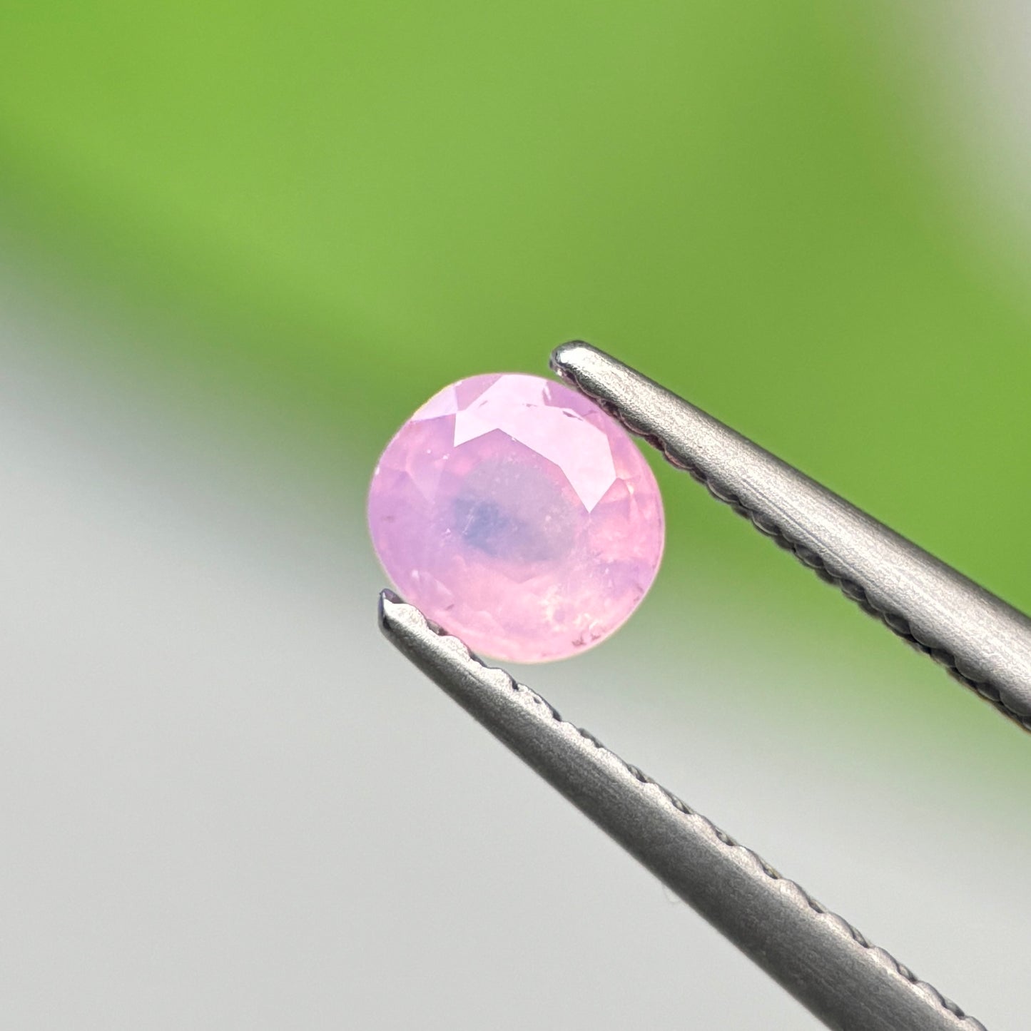 0.45 ct Natural Pink Milky Sapphire Vietnam. Cushion Shape. No Treatment.