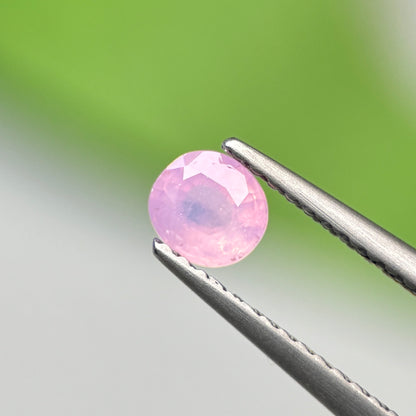 0.45 ct Natural Pink Milky Sapphire Vietnam. Cushion Shape. No Treatment.