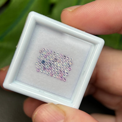 0,84ct/75Pcs Natural Sapphire Vietnam, Round Shape, AB Quality, No Treatment Sapphire Luc Yen.