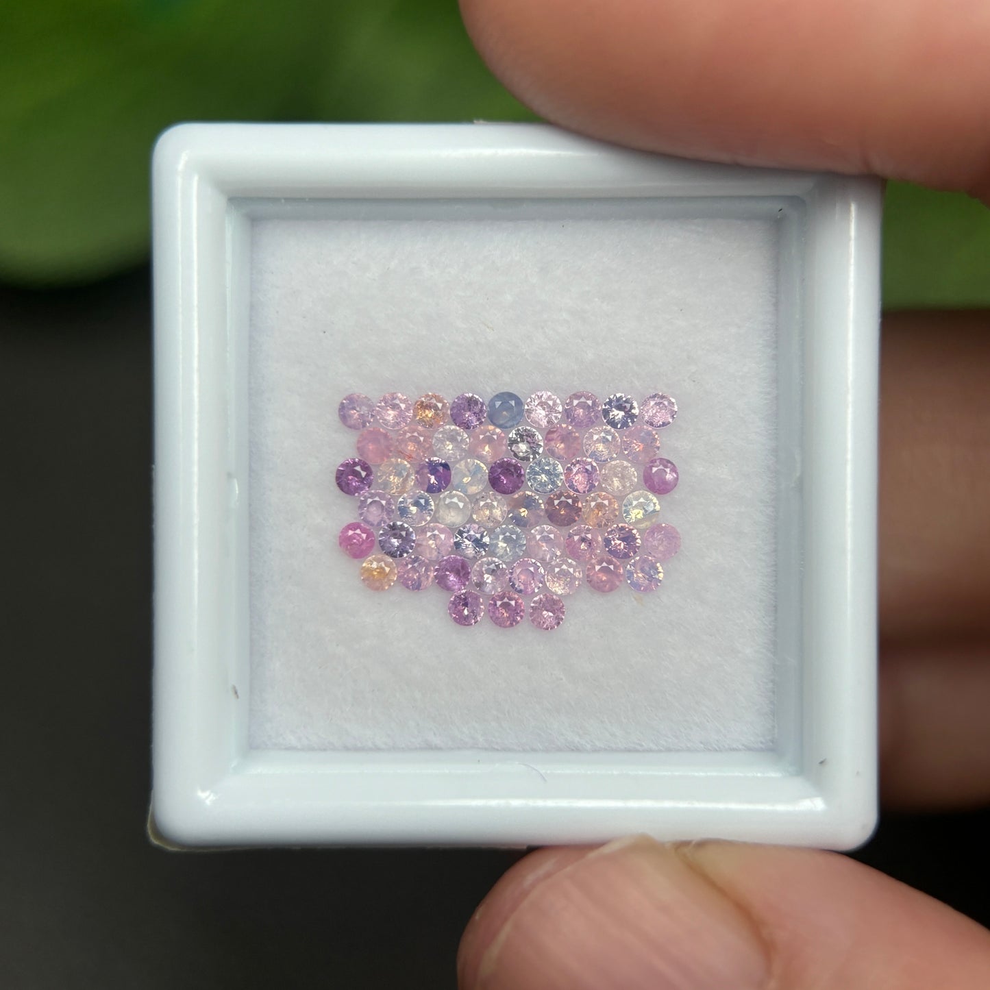 1,0ct/ 54Pcs Natural Sapphire Vietnam, Round Shape, C2 Quality, No Treatment Sapphire Luc Yen.
