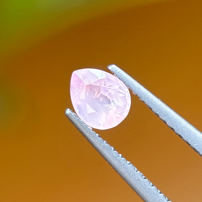 0.58 ct Natural Pink Milky Sapphire Vietnam. Pear Shape. Unheat.