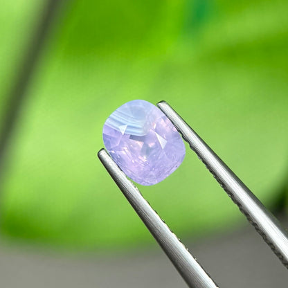 0,86ct Natural Purple Milky Sapphire Vietnam. Cushion Shape. No Treatment Milky Sapphire Luc Yen.