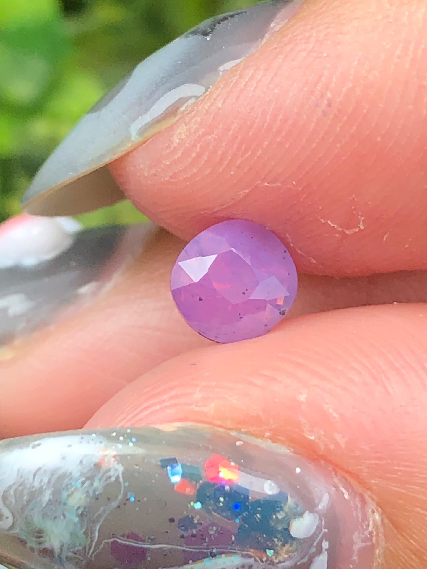 0,63ct Natural Pink Milky Sapphire Vietnam. Cushion Shape. No Treatment Luc Yen.