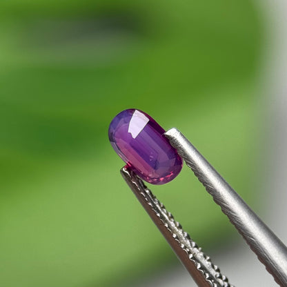0.53 ct Natural Pinkish Purple Milky Sapphire Vietnam. Cushion Shape. No Treatment.