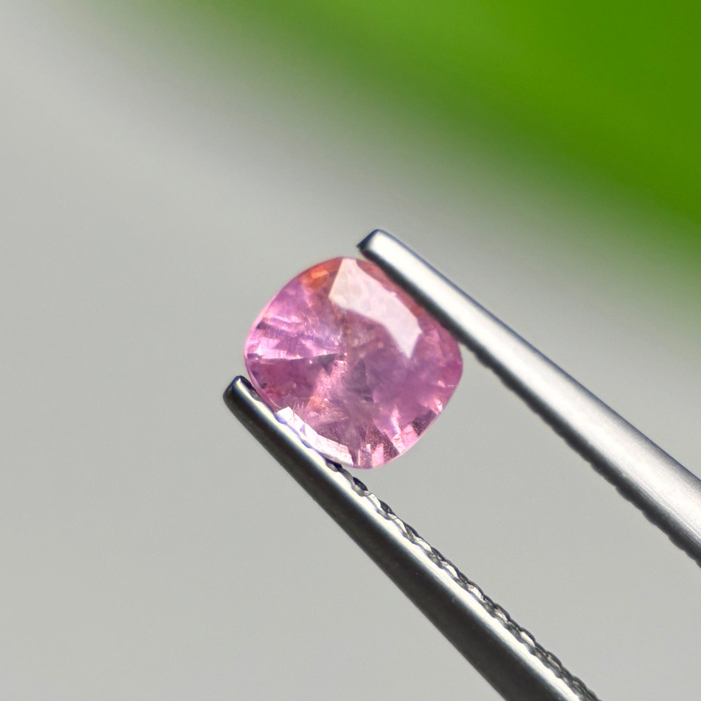 0.61 ct Natural Pink Milky Sapphire Vietnam. Cushion Shape.