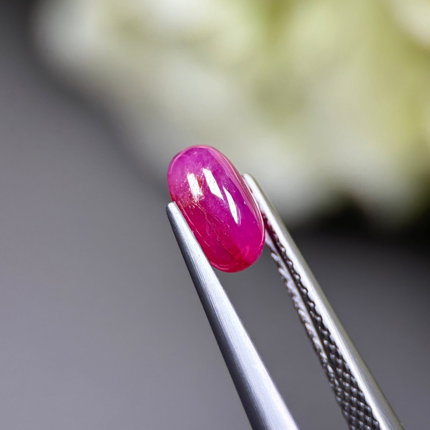 1.34ct Natural Ruby Cacbochon Viet Nam. No treatment Ruby Luc Yen.