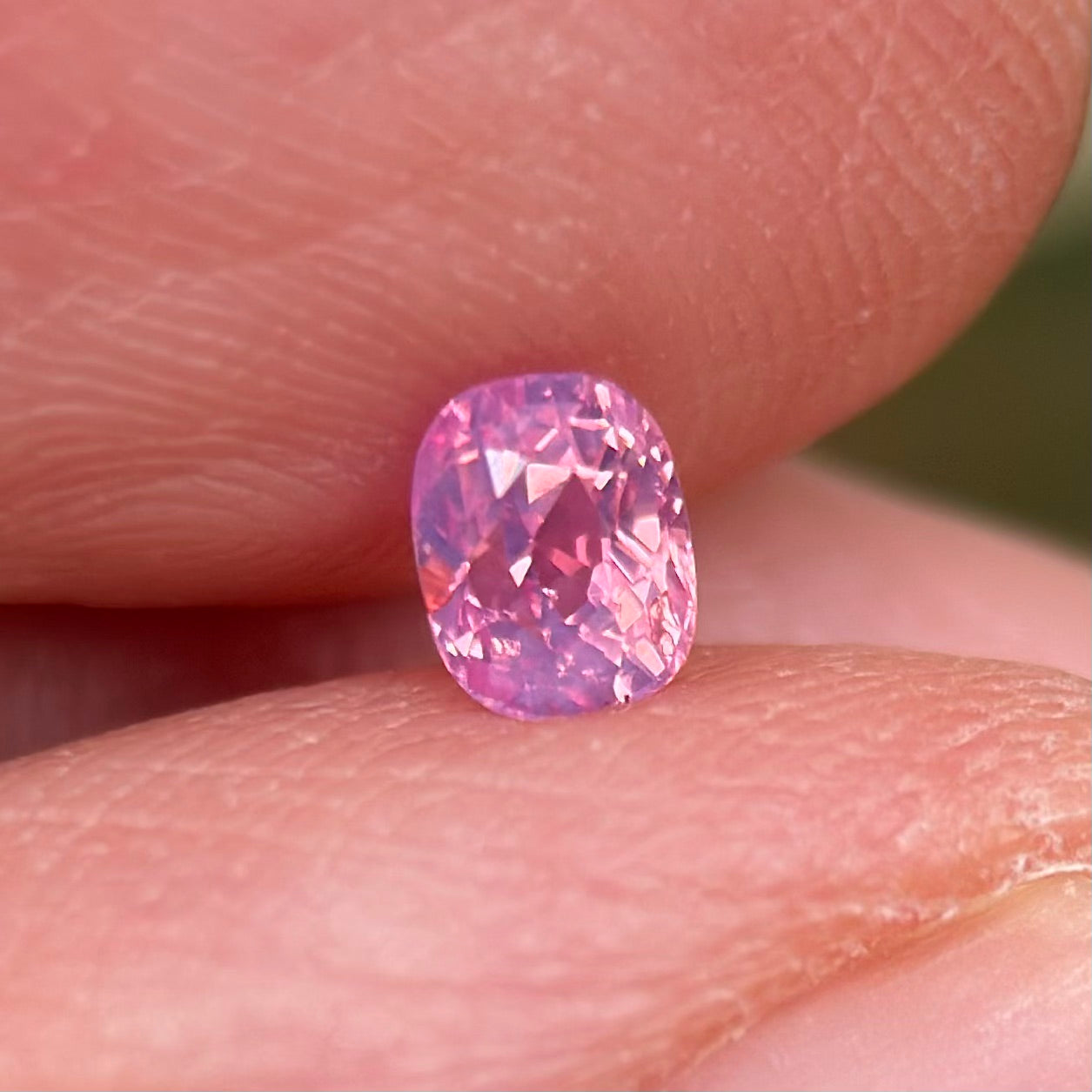 0.39 ct Natural Pink Sapphire Vietnam. Cushion Shape. No Treatment.