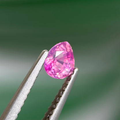 0.44 ct Natural Pink Sapphire Vietnam. Pear Shape. No treatment