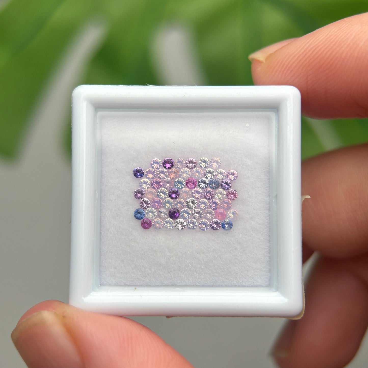 1,0ct/57Pcs Natural Sapphire Vietnam, Round Shape, C1 Quality, No Treatment Sapphire Luc Yen.