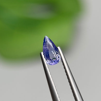 0.58 ct Natural Blue Milky Sapphire Vietnam. Pear Shape. No Treatment.